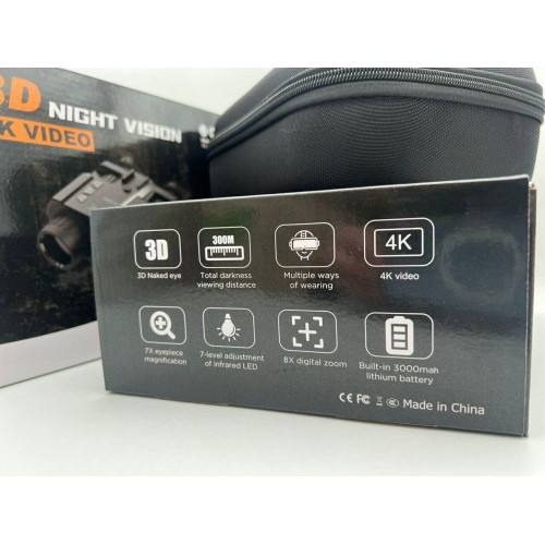 Бинокль ночного видения 3D NIGHT VISION / 4K VIDEO  (с креплением на голову)  в Подольске
