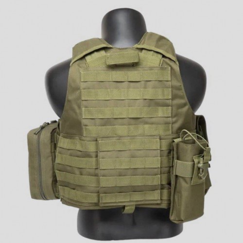 Тактический разгрузочный жилет «5 / пять карманов» с подсумками Tactical Molle Plate Carrier для съемных бронепластин в Подольске
