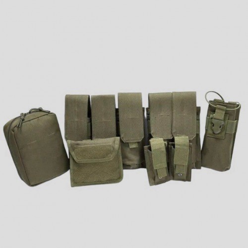 Тактический разгрузочный жилет «5 / пять карманов» с подсумками Tactical Molle Plate Carrier для съемных бронепластин в Подольске